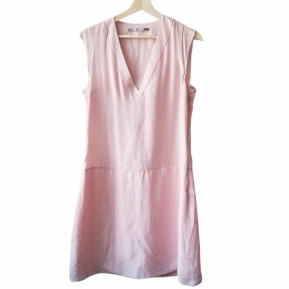Anthropologie Pink 100% Silk Sheath Dress by Jordan Louis Fully Lined 💗Pastel‎